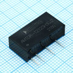 AM1DR-1212SH30JZ, dc/dc, 1вт, вход 11.4…12.6в, выход 12в/0.009…0.083а, изоляция 3000в dc, кпд 73%, максимальная емкостная нагрузка не более 560мкф, sip7, 19.65x6x10.16мм, -40…85°c, пластик