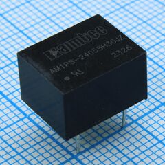 AM1PS-2405SH30JZ, dc/dc преобразователь 1 вт вход 21.6~26.4в однополярный выход 5в 0.2а -40~105 ?c, дерейтинг при 85 ?c3000vdc 3000vdc mtbf 3500000 часов кпд 79 % ёмк. нагрузка макс.2400 мкф корпус dip8, пластик установка на печатную плату 10.16x12.7x8.2 