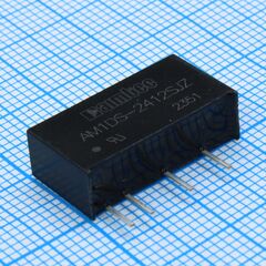 AM1DS-2412SJZ, dc/dc, 1вт, вход 21.6…26.4в, выход 12в/0.009…0.083а, изоляция 1500в dc, кпд 81%, максимальная емкостная нагрузка не более 560мкф, sip7, 19.65x6x10.16мм, -40…105°c, пластик