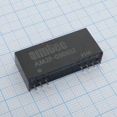 AM3F-2405SH30Z, dc/dc, 3вт, вход 21.6…26.4в, выход 5в/0.6а, изоляция 3000в dc, кпд 64%, максимальная емкостная нагрузка не более 470мкф, sip12, 31.8x8.6x13.47мм, -25…85°c, пластик