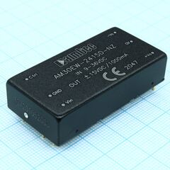AM30EW-2415D-NZ, dc/dc, 30вт, вход 9…36в, выход ±15в/±1а, изоляция 1500в dc, кпд 89%, максимальная емкостная нагрузка не более 680мкф, вход on/off, 2x1", 50.8x25.4x11.8мм, -40…80°c, металл