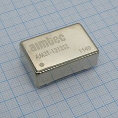 AM3TW-4809S-VZ, dc/dc, 3вт, вход 18…72в, выход 9в/0.333а, изоляция 1500в dc, кпд 77%, максимальная емкостная нагрузка не более 470мкф, dip24, 31.75x20.32x10.16мм, -40…85°c, металл