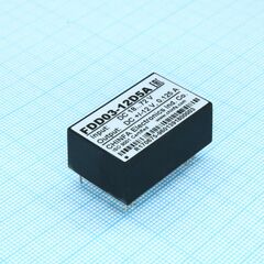 FDD03-12D5A, dc-dc, 3вт, вход 36…72в, выход ±12в/125ма, изоляция 1500в dc, remote on/off, корпус dip24, 31.8х20.3х12.7мм, -40°с…+71°с