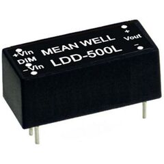LDD-350L, dc/dc led понижающий, вход 6…36в, выход 2…32в/0.35а, кпд до 95%, вход on/off/dimm, 31.8x20.3x12.2мм, dip, -40…85°c, пластик