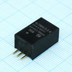 R-78B5.0-2.0, преобразователь dc/dc, на печатную плату вход 24в выход 5в 2а 3-pin sip модульный туба