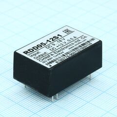 RDD05-12S1, dc-dc, 5вт, uвх=9…18в, uвых=12в/500ма, изоляция 1500в dc, 32х20х12.7мм, -25°с…+71°с