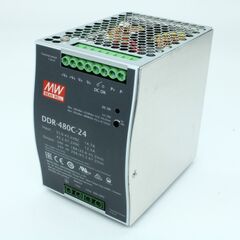 DDR-480C-24, dc-dc, 480вт, вход 33.6…67.2 в dc, выход 24в/20а, рег.вых.24…28в, изоляция 4000в dc, в кожухе на din-рейку, 85.5х125.2х129.2мм, -40...+80°с