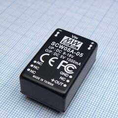 SCW05A-05, dc/dc-conv 9-18v:+5v 1000ma 5w