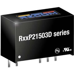 R12P21503D, преобразователь dc/dc, 2вт, uвх 10,8-13,2в, uвых 15вdc, sip7