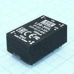 LDB-300L, dc/dc led повышающий/понижающий, вход 9…36в, выход 2…40в/0.3а, кпд до 91%, вход on/off/dimm, 31.8x20.3x12.2мм, dip, -40…71°c, пластик