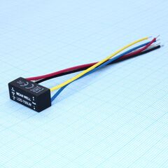 LDD-700LW, dc/dc led понижающий, вход 6…36в, выход 2…32в/0.7а, кпд до 95%, вход on/off/dimm, 31.8x20.3x12.2мм, проводные выводы, -40…71°c, пластик
