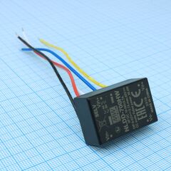 NLDD-700HW, dc/dc led понижающий, вход 10…56в, выход 6…52в/0.7а, кпд до 96%, вход on/off/dimm, 32.1x20.5x12.5мм, проводные выводы, -40…50°c, пластик