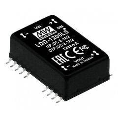 LDD-1200LS, dc/dc led понижающий, вход 6…36в, выход 2…30в/1.2а, кпд до 95%, вход on/off/dimm, 31.8x20.3x10.9мм, smd, -40…71°c, пластик