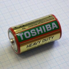 Батарея R20 (373) Toshiba, элемент питания солевой