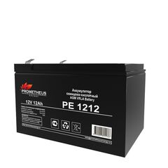 PE1212, аккумулятор свинцово-кислотный 12v 12ah, размер 151х98х95мм, плоская клемма 6.3мм, срок службы 6 лет