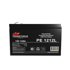 PE1212L, аккумулятор свинцово-кислотный 12v 12ah, размер 151х98х95мм, плоская клемма 6.3мм, срок службы 10 лет