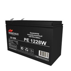 PE1228W, аккумулятор свинцово-кислотный 12v 7ah, размер 151х65х95мм, плоская клемма 6.3мм, срок службы 8 лет