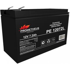 PE12072L, аккумулятор свинцово-кислотный 12v 7.2ah, размер 151х64х94мм, плоская клемма 6.3мм, срок службы 10 лет
