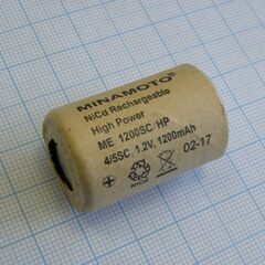 Аккумулятор 23х34мм ME-1200SC/HP, аккумулятор никель-кадмиевый (ni-cd)