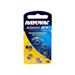 Батарея ZA-10 Rayovac Acoustic, элемент питания воздушно-цинковый для слуховых аппаратов