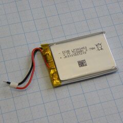 LP383450-PCM-LD, li, pol аккумулятор типоразмера призма, 3.7в 0.72ач, провода с приваренными выводами + схема защиты, -20...60 °c