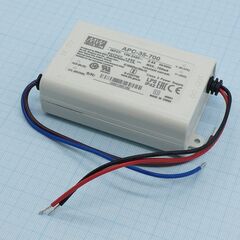 APC-35-700, ac-dc, 35вт, токовый выход, вход 90…264в ac, выход 700ма/15…50в, изоляция 3750в ac, в кожухе 84х57х29.5мм, -30…+70°с