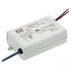 APV-35-15, ac-dc, 36вт, вход 90…264в ac, выход 15в/2.4а, изоляция 3750в ac, в кожухе 84х57х29.5мм, -30…+70°с
