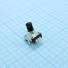 PEC12R-4217F-N0024, энкодер pec12, 24 щелчка, 24 импульса, пластмассовый вал 17мм, горизонтальные выводы инкрементальный