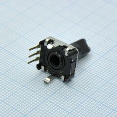 EC12E24204A8, энкодер ec12 24 щелчка, 24 импульса, пластмассовый вал с лыской 15мм, горизонтальные выводы