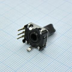 EC12E24104A6, энкодер ec12 без щелчков, 24 импульсов, пластмассовый вал с лыской 15мм, горизонтальные выводы