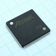 AT91RM9200-QU-002, микроконтроллер ядро arm9 128кбайт пзу 208pqfp