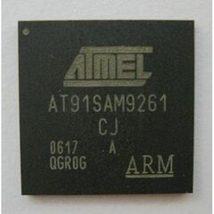 AT91SAM9260B-CU, микроконтроллер ядро arm9 32кбайт пзу 217lfbga