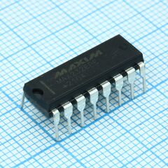 MAX232EPE+, интерфейс rs-232, 120кбит/сек, uп=5в -40...+85c