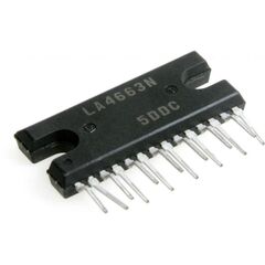 LA4663(N), уhч 2x13вт (12в/4 ом) 40дб