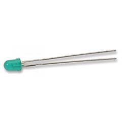 HLMP-1640, светодиод 3мм/зеленый/569нм/1.6мкд/60°/5v