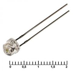 5RHWWC 3000MCD 6500K 3,4V 70D, светодиод 5мм/белый/6500к/3000мкд/прозрачный/70°