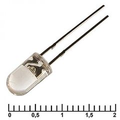 5RWWC 14000MCD 6500K 3,4V 15D, светодиод 5мм/белый/6500к/14000мкд/прозрачный/15°
