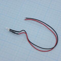 Led 5mm Red - 12V ( с провод.), светодиод 5мм/красный/5000-6000мкд/12v с проводом