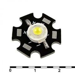3WR 3.6V 100-120LM 6500-7000K, светодиод на плате 3w 100-120lm 3.4-3.6v 700ma 6500-7000k 140°
