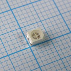 KAA-3528RGBS-11, светодиод smd 3,5х2,8мм/красный/621нм/120-220мкд - зеленый/525нм/400-500мкд - синий/470нм/55-100мкд/прозрачный/120°