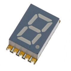 KCSA03-123, 1 разрядный сегментный дисплей smd 7,62мм/зеленый/570нм/1.4-3.1мкд/оа