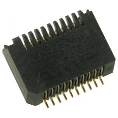 1888247-2, разъем sfp+ 20 контактов шаг 0.8мм угловой нажимной 20 проводов 1 порт рейка