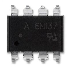 6N137-300E, оптопара логический выход открытый коллектор вход постоянного тока одноканальная