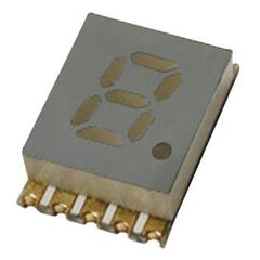 KCSC02-105, 1 разрядный сегментный дисплей smd 5,08мм/красный/635нм/8-30.4мкд/ок