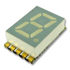 KCSA03-105, 1 разрядный сегментный дисплей smd 7,62мм/красный/630нм/3.6-6.4мкд/оа
