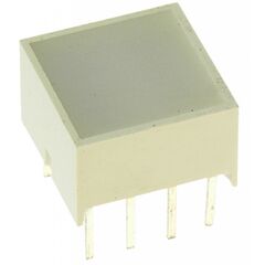 KB-2655EW, светодиодный модуль 1хledх8,89х8,89мм/красный/625нм/20-60мкд/белый матовый