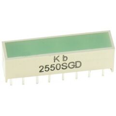 KB-2550SGD, светодиодный модуль 4хledх19,05х3,81мм/зеленый/568нм/20-70мкд
