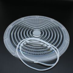 UFO265D60G-200W-B26, круглая групповая линза под светодиоды 2835, 3030 d=265mm h=7mm эфф=88% 60°, pc-1250z