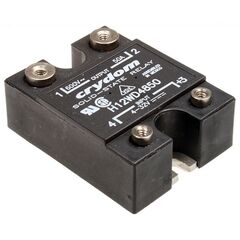 H12WD4850, реле твердотельное для коммутации переменного тока 660в 50а, вход dc 32в 12ма, изоляция 4кв, схема перехода через ноль, нормально разомкнутое, -40...80°c