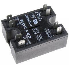 H12D4840D, реле твердотельное для коммутации переменного тока 530в 40а, вход dc 15в 13ма, изоляция 4кв, схема перехода через ноль, нормально разомкнутое, -40...80°c